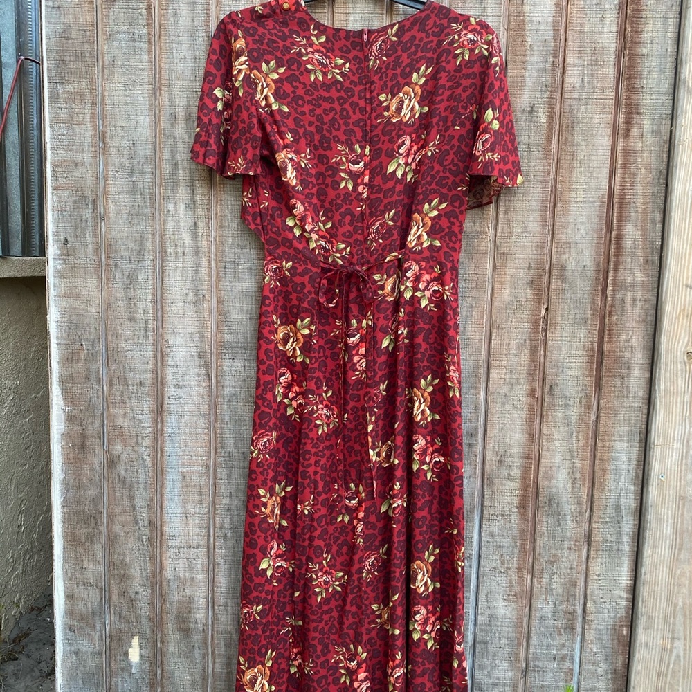 Vintage COCO BLANCO 100% linen maxi floral dress - Picture 13 of 16
